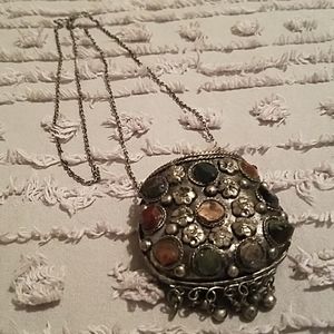 Embellished relic necklace